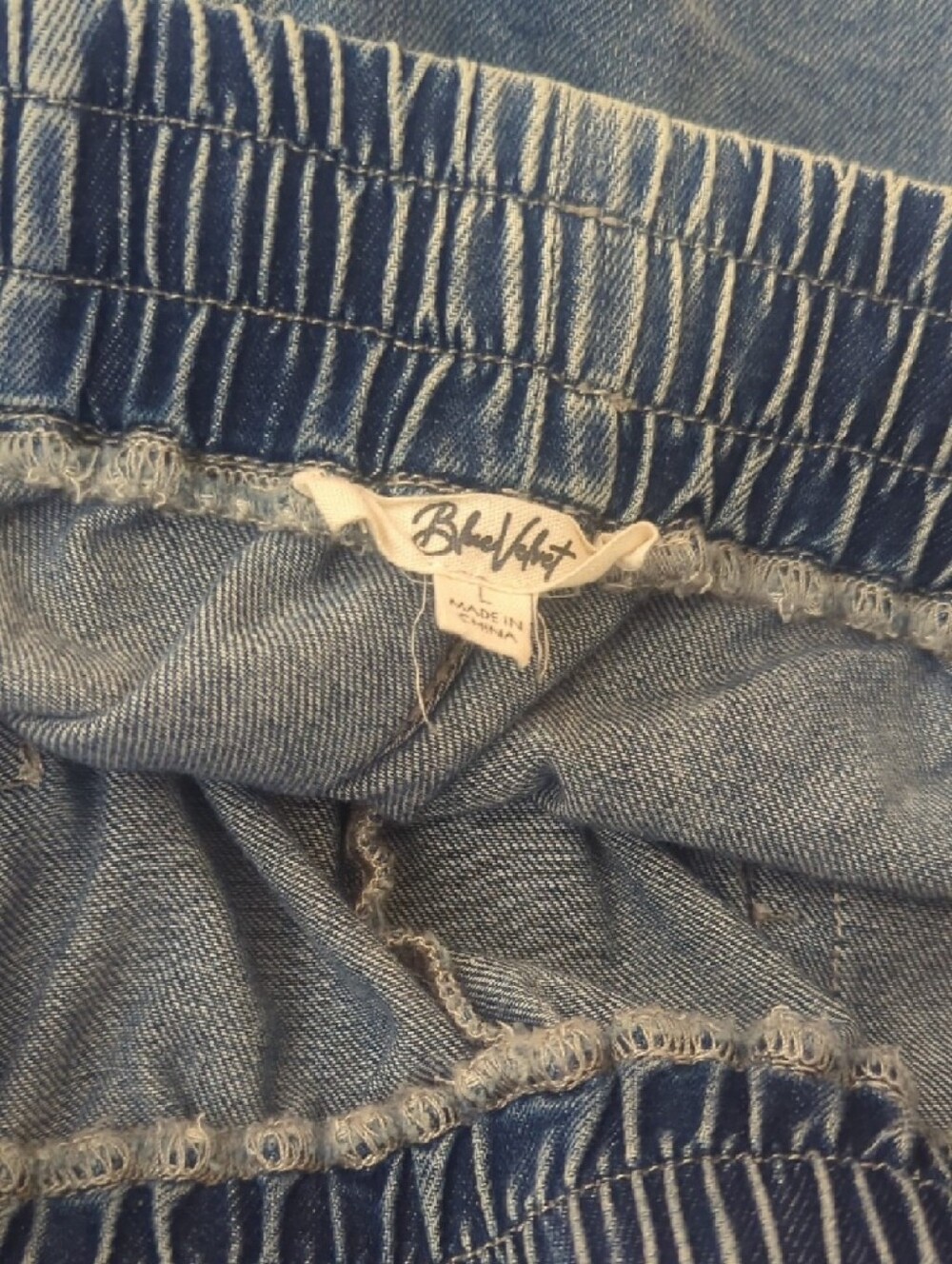 Blue Velvet Light Blue Denim Elastic-Waist Wide Legged Jeans - Picture 2 of 6